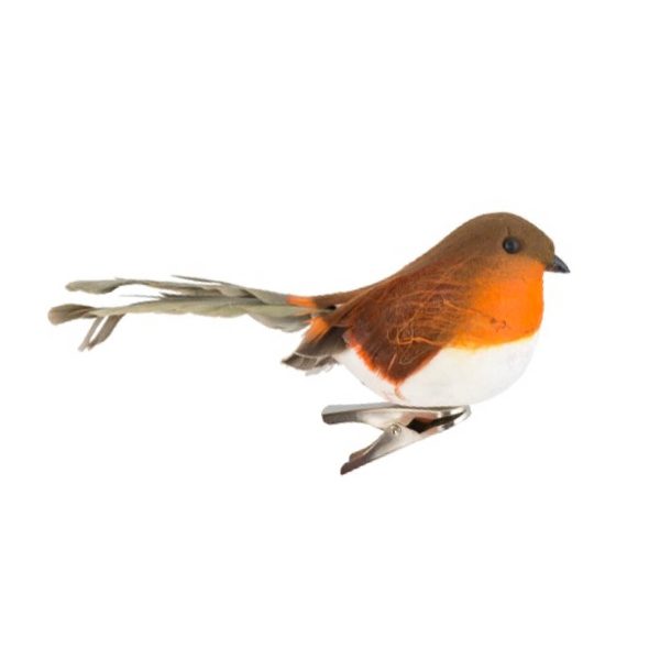 Xmas Clip On Robin 12cm x 4cm   (x12)