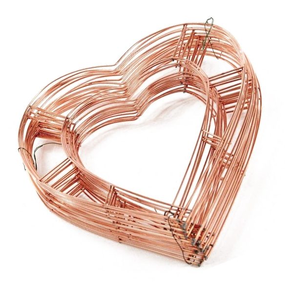 Heart Copper Wreath Ring 15" (x 100)