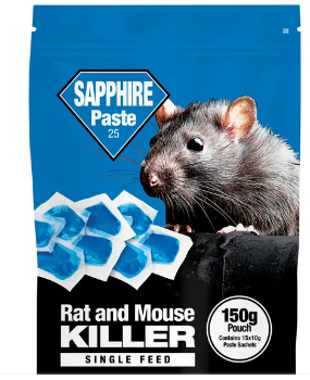 Sapphire Paste Rat & Mouse Killer 10 x 150g