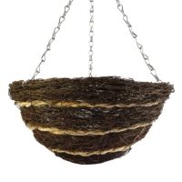 12" Round Hanging Basket | Salim & Corn Leaf Rope (20)