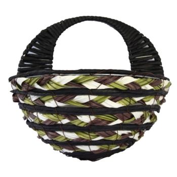 12" Wall Hanging Basket | Black 3 Tone Pattern  (20)