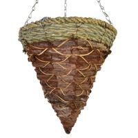 12" Cone Hanging Basket | Rope & Bark (20)