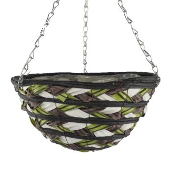 Black 3 Tone Pattern Hanging Basket