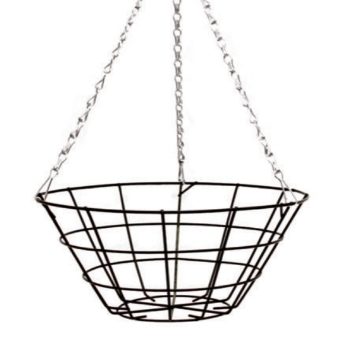 12" Flat Bottom Wire Hanging Basket (24)